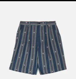 Arman Double Pleat Short Navy