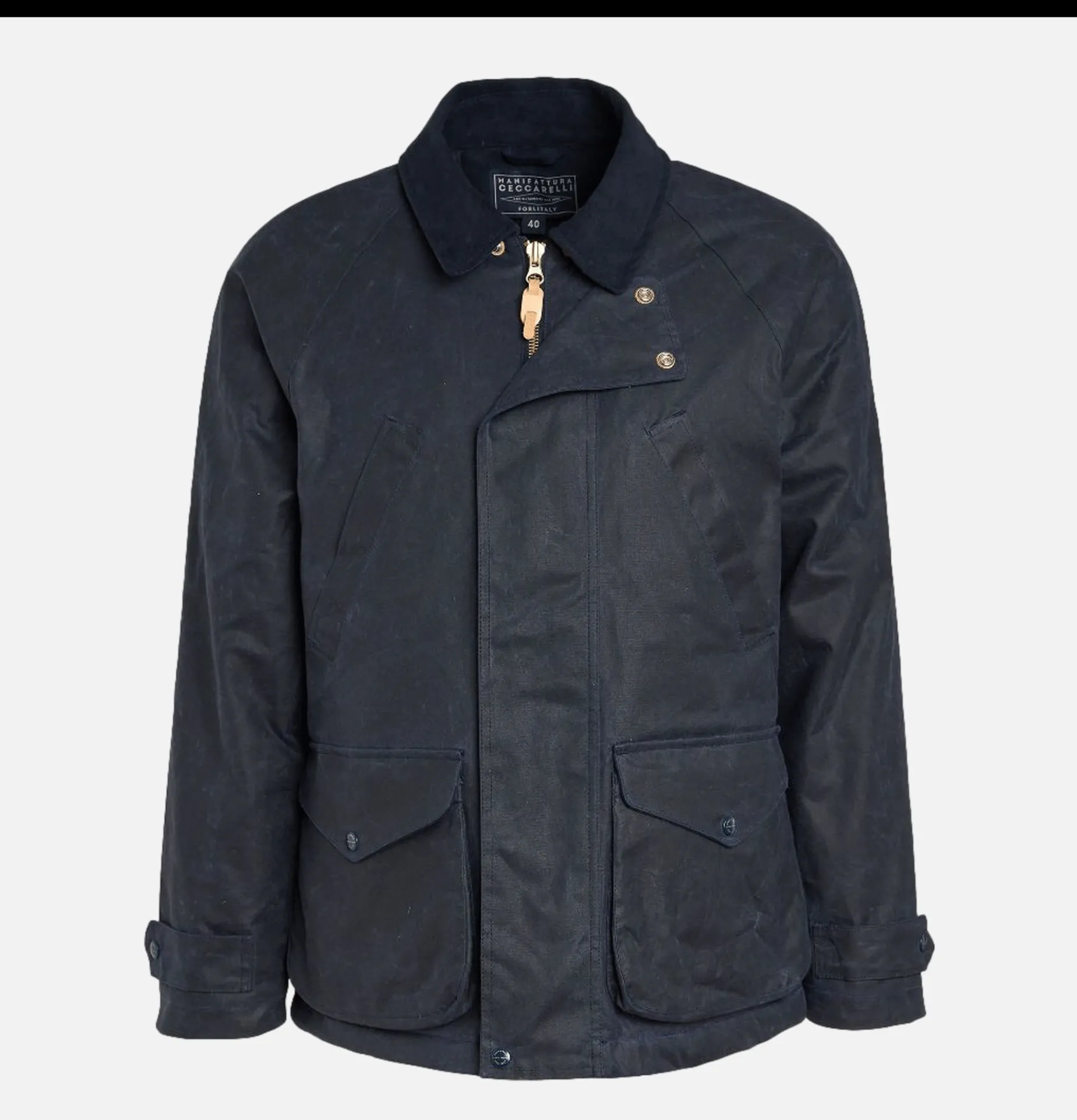 Blouson Caban Wax Navy