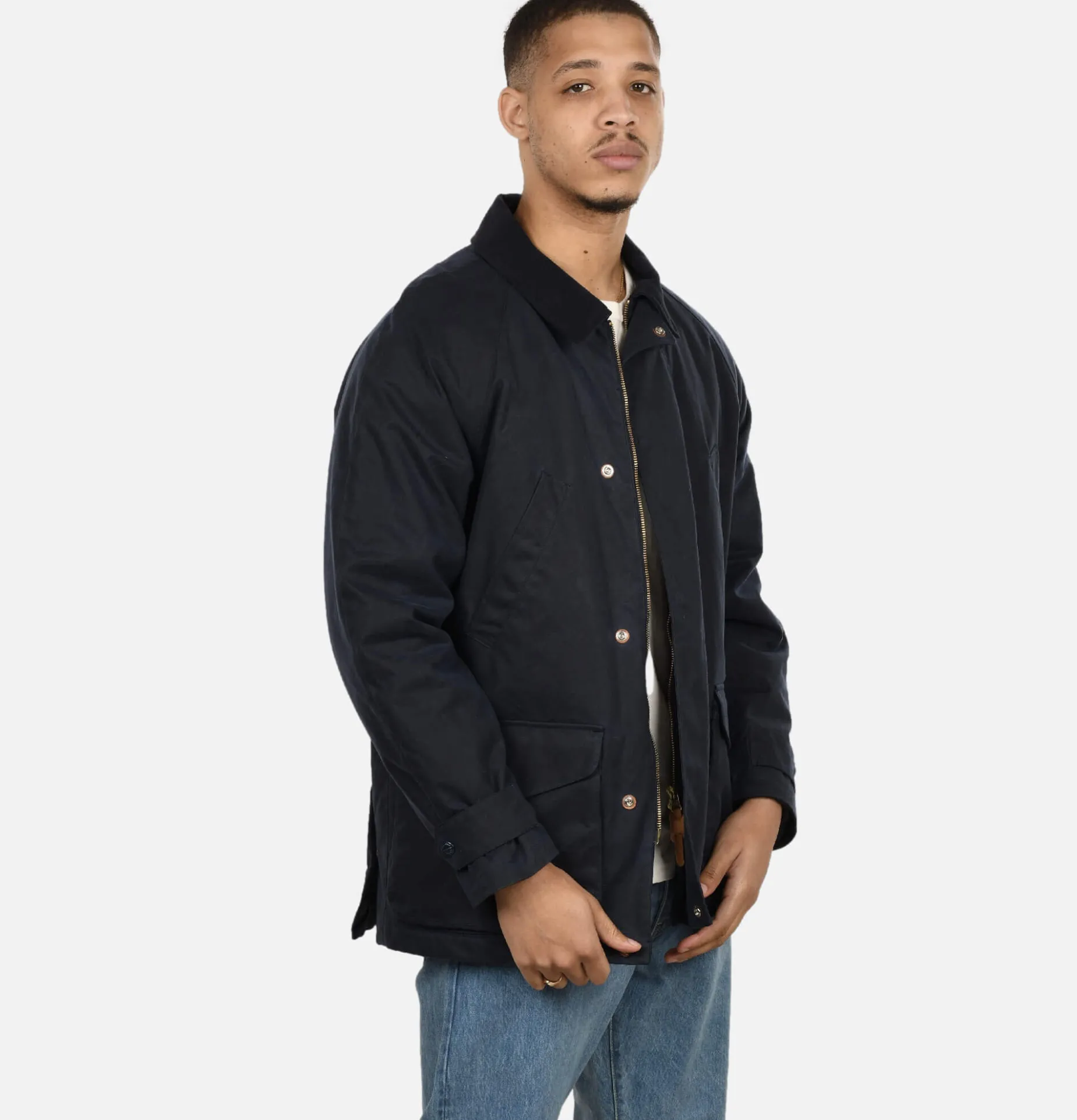 Blouson Caban Wax Navy