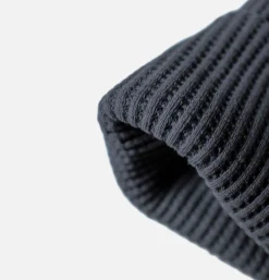 Bonnet Waffle Knit Cap Dark Navy