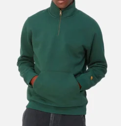 Chase Neck Zip Sweat Discovery Green
