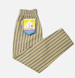Chef Pant Stripe Beige Blue