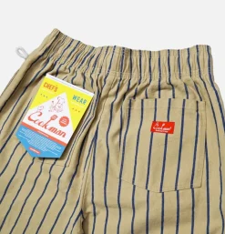 Chef Pant Stripe Beige Blue
