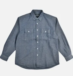 Cigarette Chambray Shirt Blue