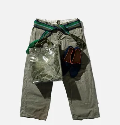 Covered Parachute Document Bag Olive