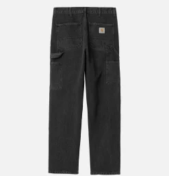 Double Knee Pant Black Washed