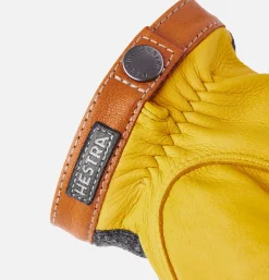 Gants Deerskin Wool Tricot Charcoal