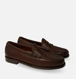 Larson Penny Loafers Soft Chocolate Leather