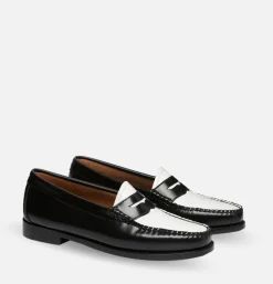 Mocassin Femme Weejun Noir et blanc