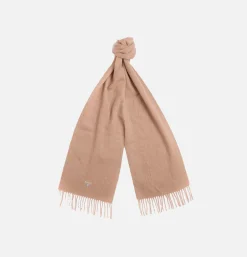 Plain Lambswool Scarf Lt Brown