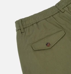 Pleated Track Pant Olive