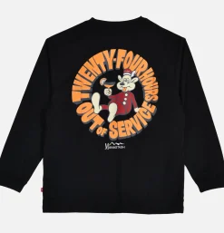 Poly Tee Ls 24hrs Black