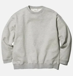 Recycled Cotton Sweat Crewneck Grey