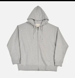 Recycled Cotton Zipup Hoodie Grey