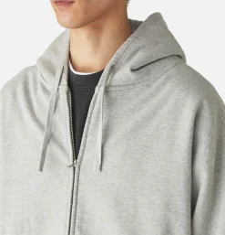 Recycled Cotton Zipup Hoodie Grey