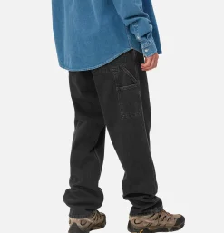 Single Knee Pant Denim Noir Stone Washed