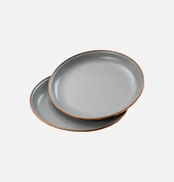 Small Enamel Plate X 2 Grey