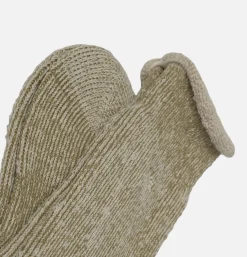 Thick Pile Crew Socks Olive