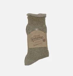 Thick Pile Crew Socks Olive
