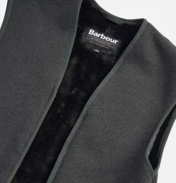 Warm Pile Waiscoat Zip Sage